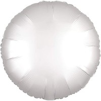Фольгированный шар «Круг сатин белый 45 см»