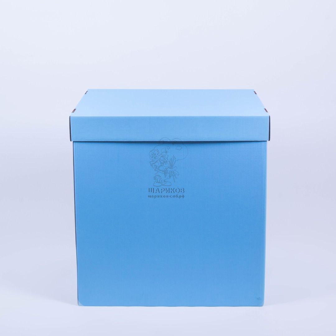 Коробка пустая 60*76*80 см (Голубая)