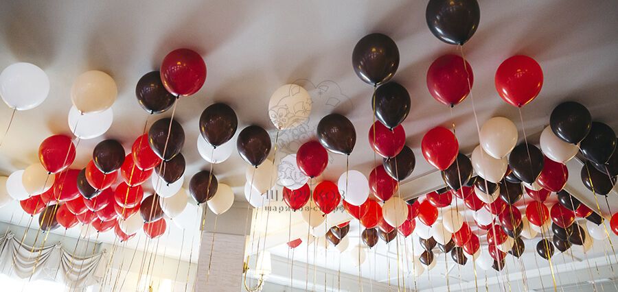 Как оформить потолок воздушными шарами: готовые решения и инструкция
