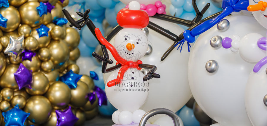 Новогодняя открытка с воздушными шарами своими руками