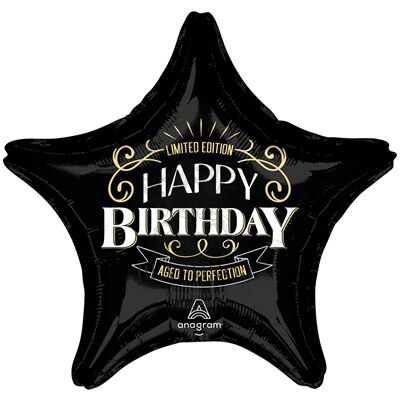 Фольгированный шар ДЖАМБО HB Звезда черная