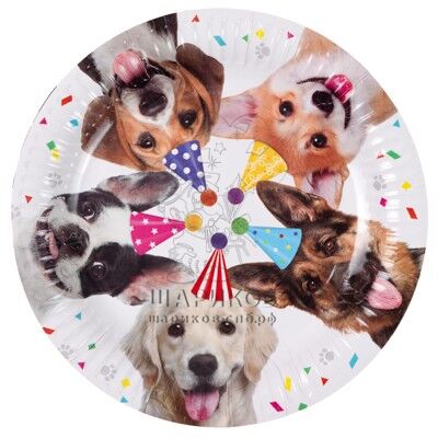 Тарелка Собачки фотографичные 17см