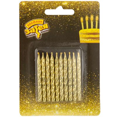 Свечи д/торта Золото 6 см