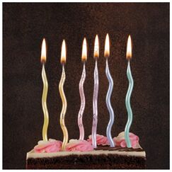 Свечи Волна Пастель перламутр 12см