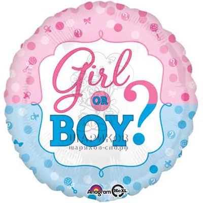 Фольгированный шар Девочка или Мальчик?