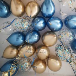 Акция! 20 шаров: хром + шары с конфетти