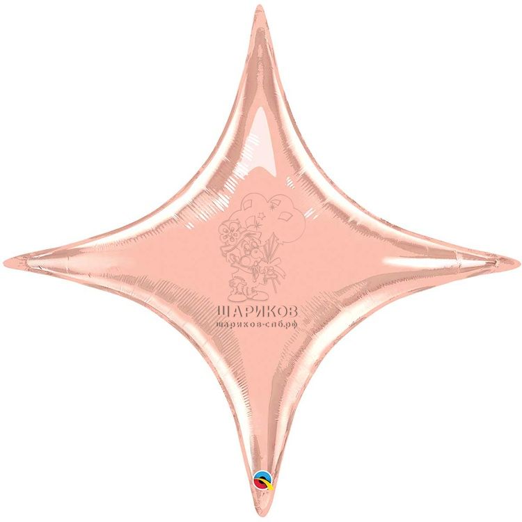 Кликните для увеличения изображения Звезда 4-конечная Rose Gold