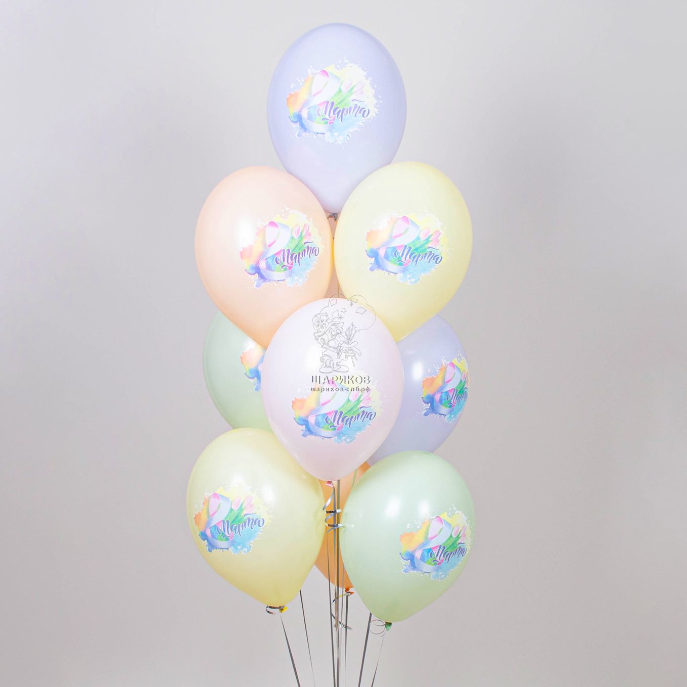 Воздушный шар 8 Марта Тюльпаны