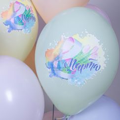 Воздушный шар 8 Марта Тюльпаны
