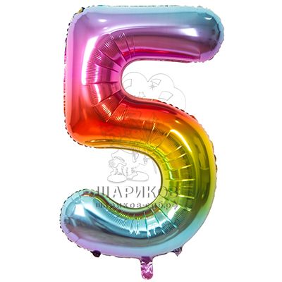 Кликните для увеличения изображения Фольгированная цифра № 5